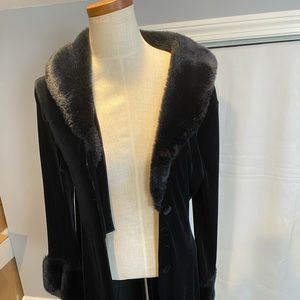 Floor length Black Coat Size S